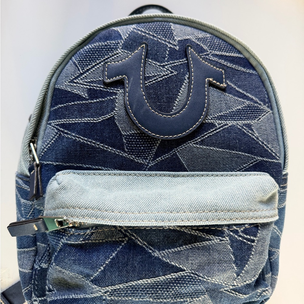 True Religion Geometric Denim Backpack